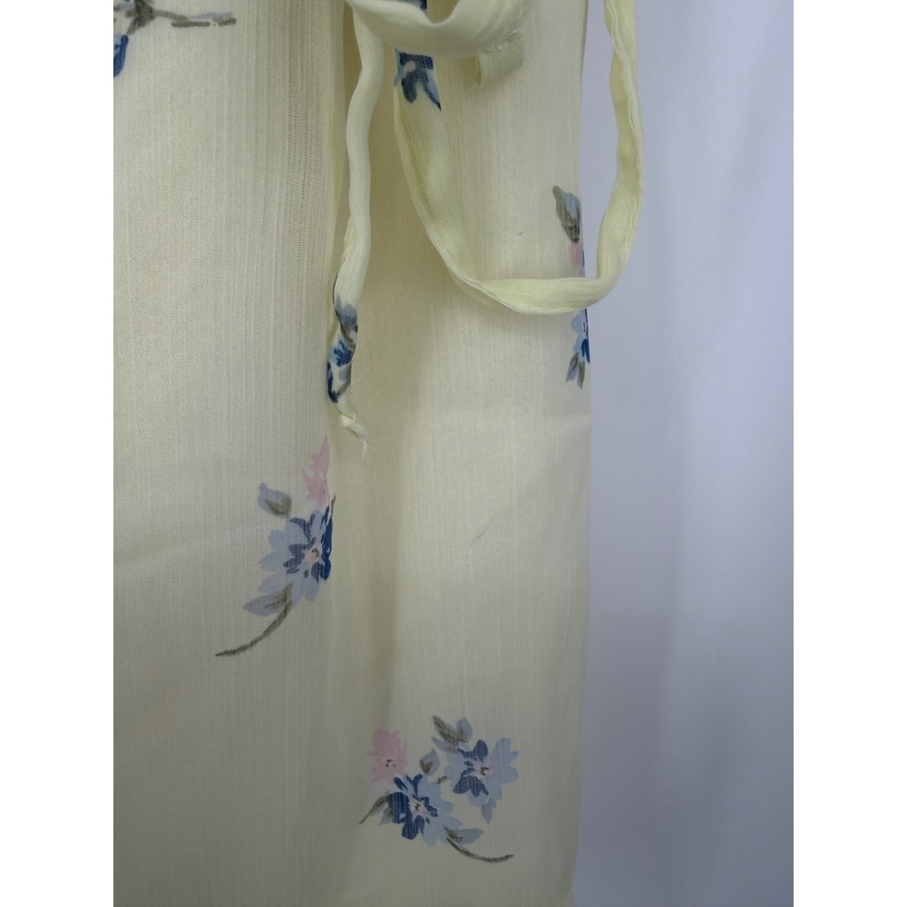 Abercrombie & Fit Womens Wrap Dress Y2K Small Butter Yellow Romantic Cottagecore - Picture 9 of 11